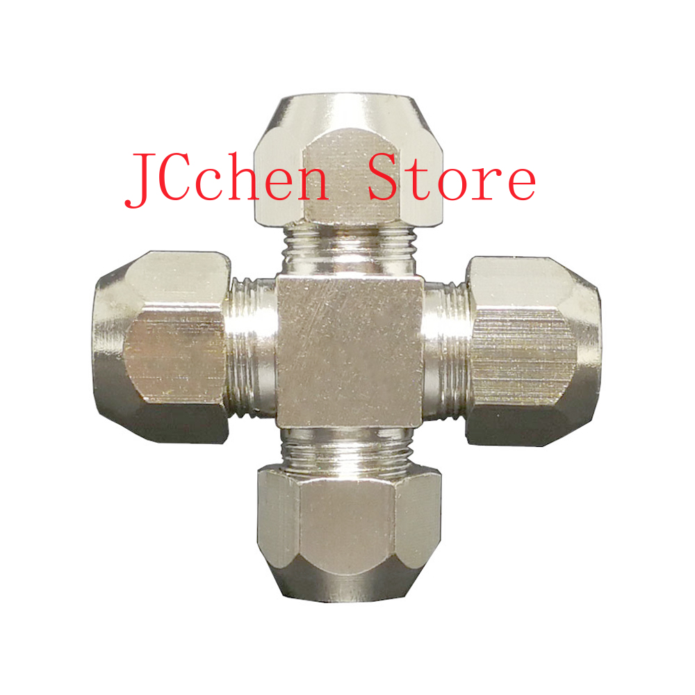 Compression Fitting Brass - Ajustement 6/8/10/12mm OD Tube Corss 4