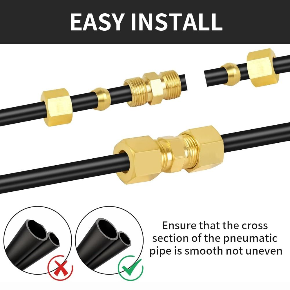 Compression Fitting Brass - Raccord de compression en laiton droit